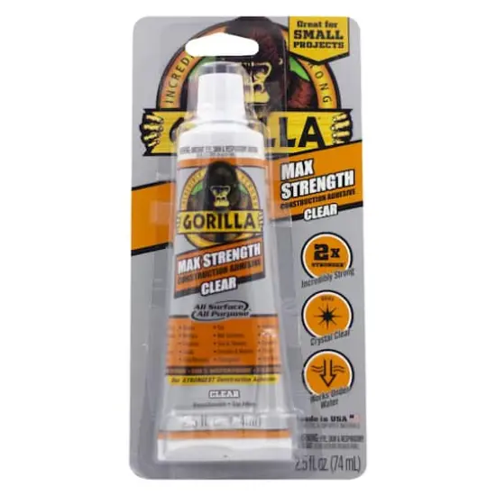 Gorilla Glue&reg; 2.5oz. Max Strength Clear Construction Glue {1}