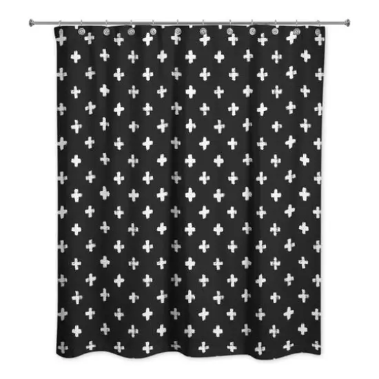 Crosses Shower Curtain Black {1}