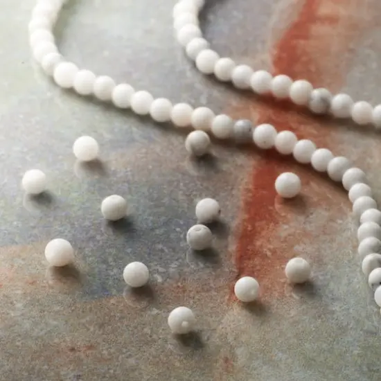 White Howlite Round Beads, 2mm by Bead Landing&trade; {3}