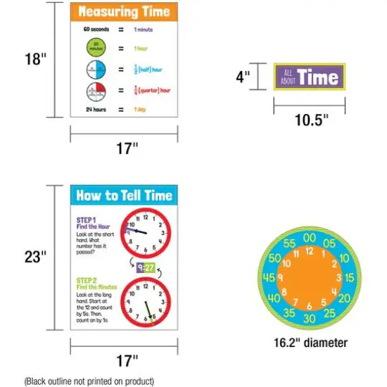 Carson Dellosa Education All About Time Grade 1-5 Bulletin Board Set {4}