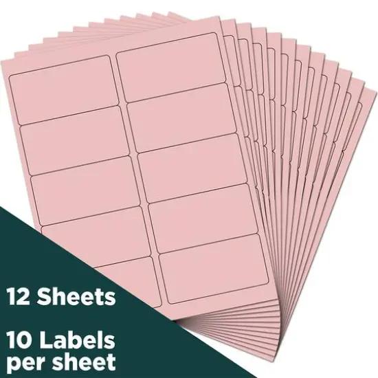 JAM Paper Standard Address Labels, 120ct. Baby Pink Pastel {4}