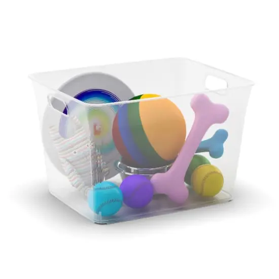 Curver&reg; V-Basket Extra Large Clear Organizing Storage Basket {4}