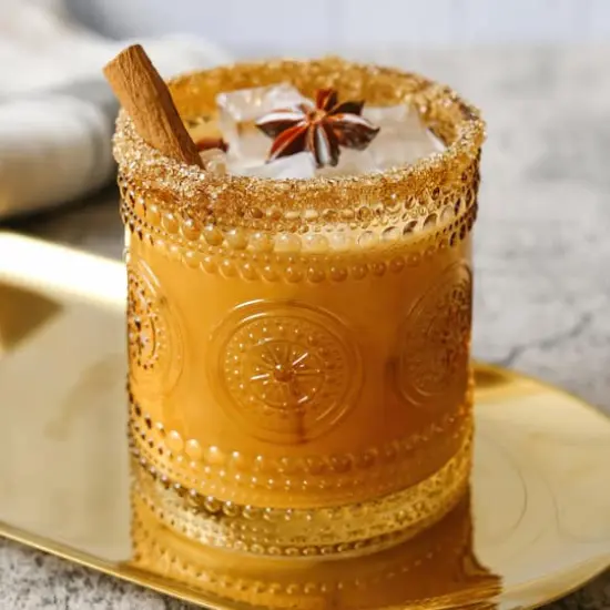 Kate Aspen&reg; 10oz. Hobnail Beaded Floral Amber Drinking Glasses, 6ct. {1}