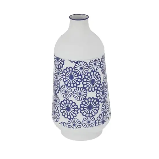 White Iron French Country Vase, 16" x 8" x 8" {1}