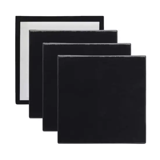 4 Pack 4" x 4"&nbsp;Mini Canvas Panels by Artist's Loft&trade; Necessities&trade; Black {1}