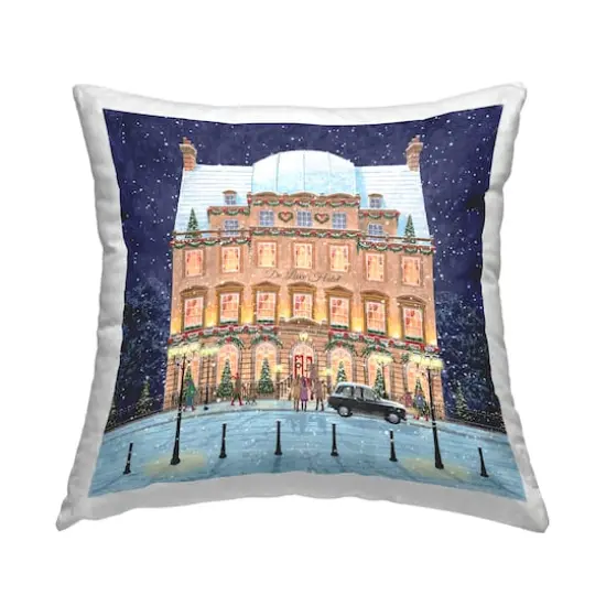 Stupell Industries Urban Holiday Winter Scenery Throw Pillow {1}