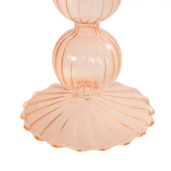 9" Multicolor Glass Textured Triple Bubble Taper Candle Holder Set, 3ct. {8}