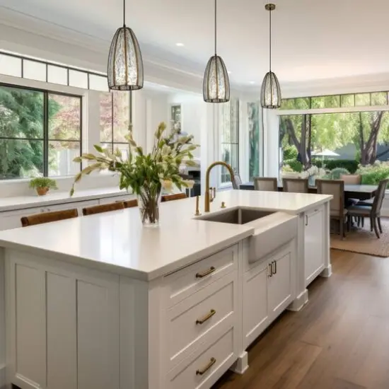 Hello Honey&reg; Antiqued Mirrored Mercury Glass Pendant with Gold Framework Design {3}