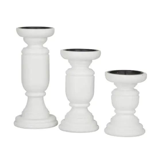 White French Country Candle Holder Set {1}