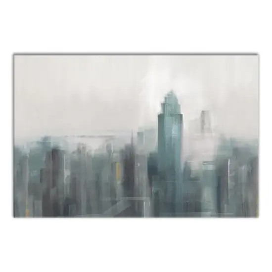 Blue Abstract Skyline 18" x 12' Canvas Wall Art {1}