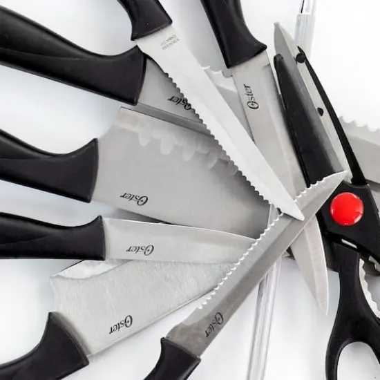 Gibson Home&reg; Westminster 23-Piece Black Carbon Stainless Steel Cutlery Set with Kitchen Tools {11}