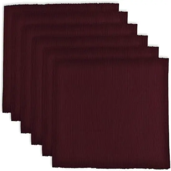 DII&reg; Ribbed Cotton Placemats, 6ct. Blackberry {1}