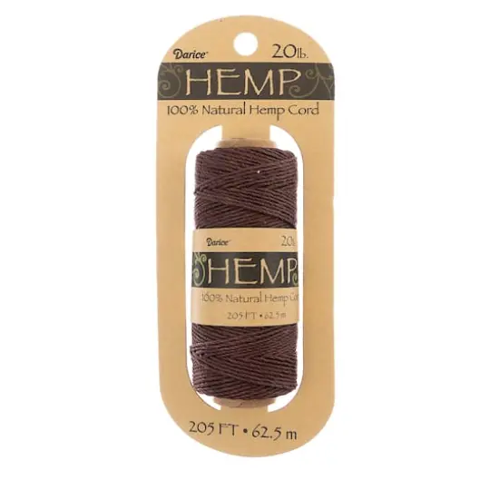 John Bead 20lb. Natural Hemp Cord Spool Dark Brown {1}