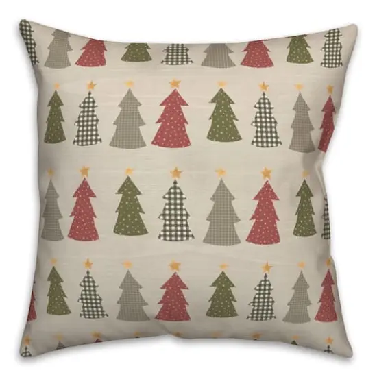 Cream Tree Pattern Throw Pillow {1}