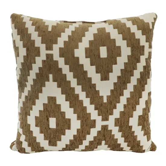 17" Brown Geometric Pattern Throw Pillow by Ashland&reg; {1}