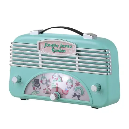 6" Teal Retro Jingle Jams Radio {5}