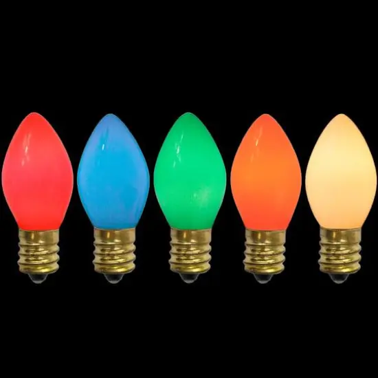 Multicolor Opaque C7 Incandescent Replacement Bulbs, 25ct. {4}