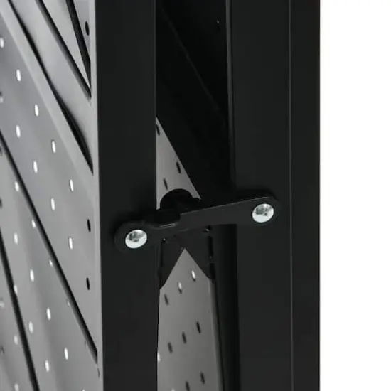 Household Essentials 34" Black Metal 3-Tier Foldable Utility Rack {11}