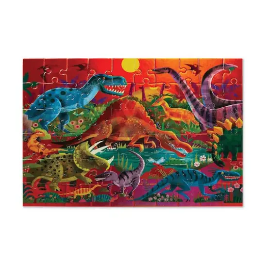 Dazzling Dinosaurs Holographic Foil Puzzle: 60 Pcs {3}