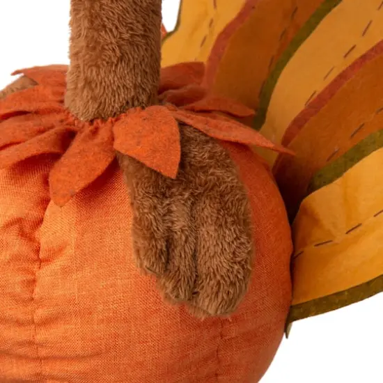 Glitzhome&reg; Lighted Fabric Turkey Standing D&eacute;cor with Telescoping Legs & Timer {8}