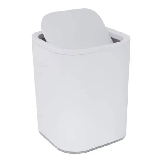 Bath Bliss White Acrylic 8L Waste Bin {1}