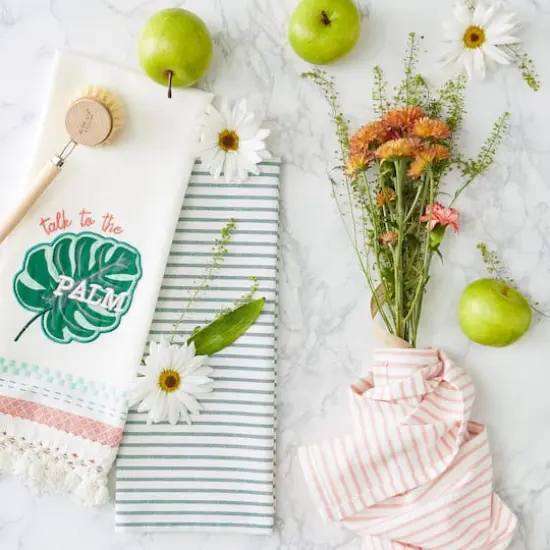 Talk To Palm Embellished Dishtowel (Set of 3) {6}