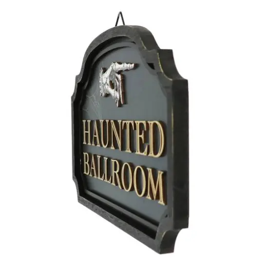 10" Black Haunted Ballroom Wall Sign by Ashland&reg; {4}