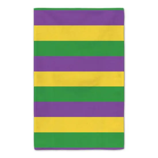 Mardi Gras Stripes Tea Towel Set {6}