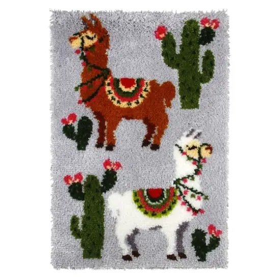 Orchidea Latch Hook Rug Kit Alpacas {1}