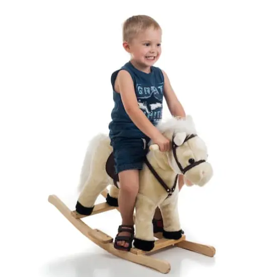 Toy Time Plush Rocking Horse Ride-On {3}