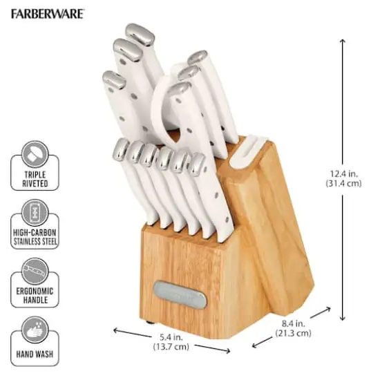 Farberware EdgeKeeper White 14-Piece Cutlery Set {8}