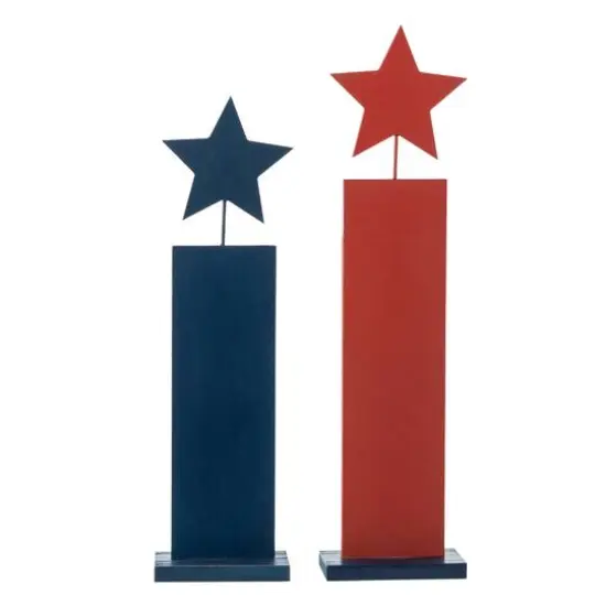 Glitzhome&reg; Americana Firecracker Table Sign Set {9}