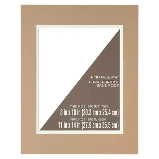 11" x 14" Double Mat By Studio Décor®, 8" x 10" Opening Tan {4}