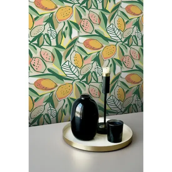 NuWallpaper Main Squeeze Peach Peel & Stick Wallpaper {3}