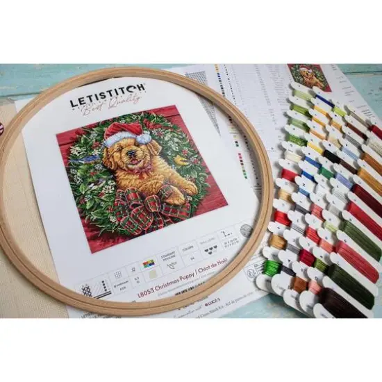 Letistitch Christmas Puppy Counted Cross Stitch Kit {11}