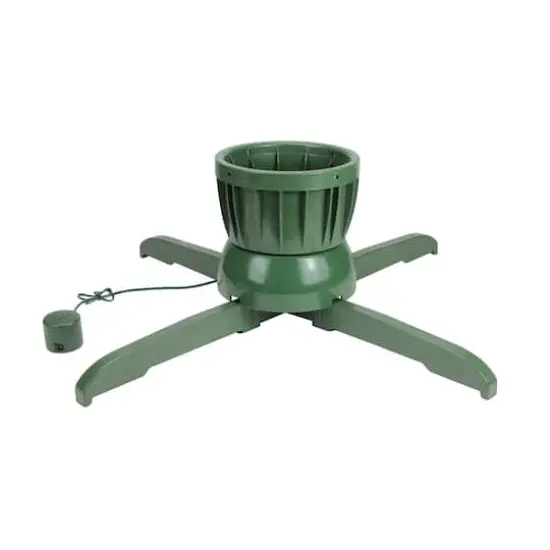 24" Green Musical Rotating Tree Stand for Live Trees {6}