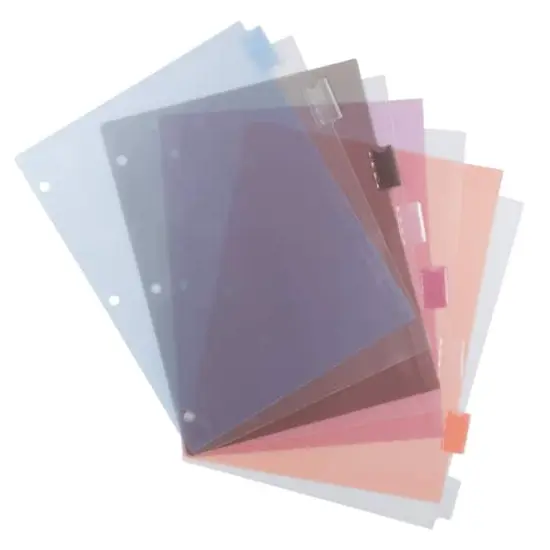 JAM Paper 8.5" x 11" 8-Tab Plastic Index Tab Dividers, 6 Pack {4}
