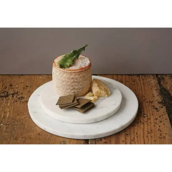 Round White Marble Cutting Board {4}