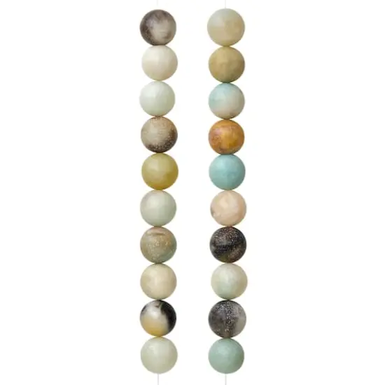 Teal Mix Amazonite Round Beads, 10mm by Bead Landing&trade; {4}