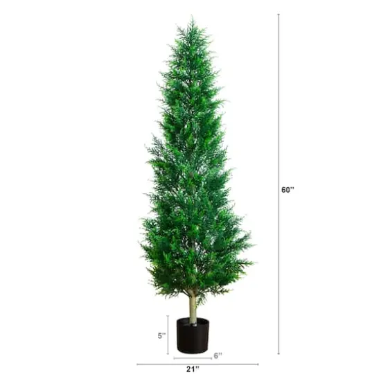 5ft. UV Resistant Artificial Cypress Tower Tree (Indoor/Outdoor) {3}