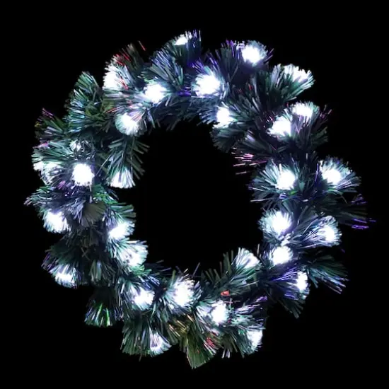 12" Pre-Lit Artificial Christmas Wreath, Color Changing Lights {5}