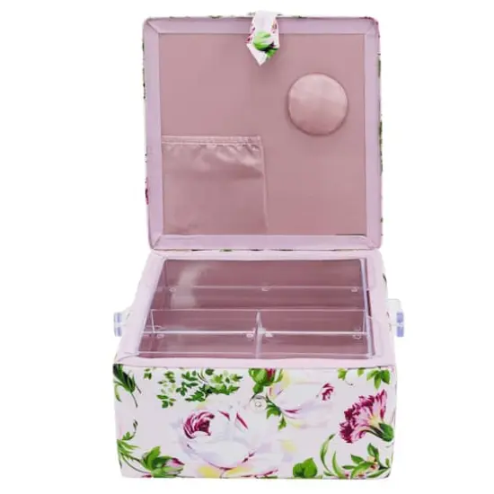 Pink Floral Square Sewing Basket by Loops & Threads&reg; {4}