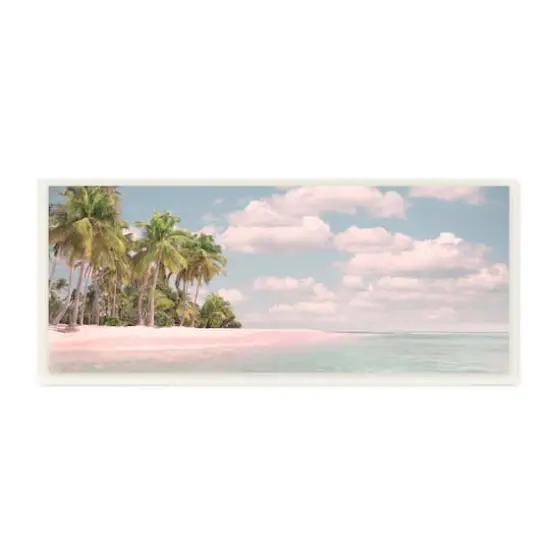Stupell Industries Clear Water Tropical Beach Coast Sun Bleached Photography,7" x 17" {1}