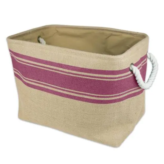 DII&reg; 9" Wine Border Rectangle Burlap Bin {1}
