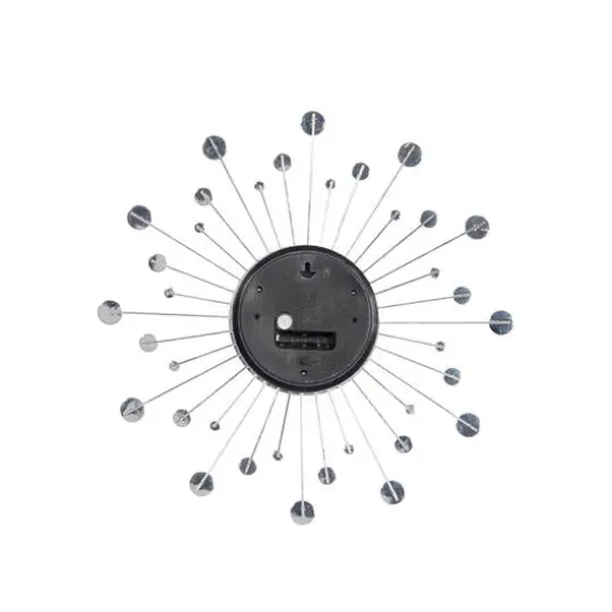 Silver Glam Metal Wall Clock {6}