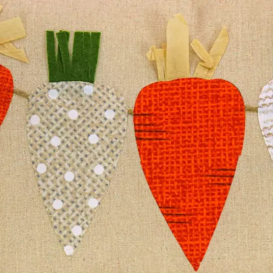 18'' x 10'' String of Carrots Easter Pillow {4}