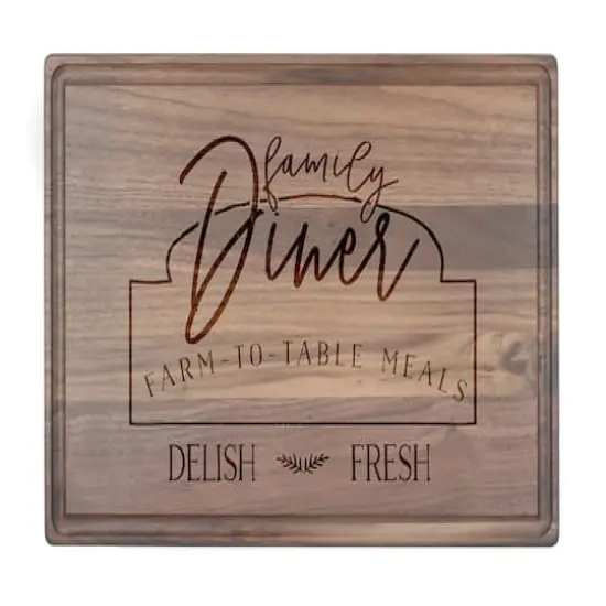 Family Diner 17" x 11" Walnut Cutting Board {1}
