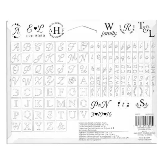 Monogram Stencil Pack by Craft Smart&reg; {3}