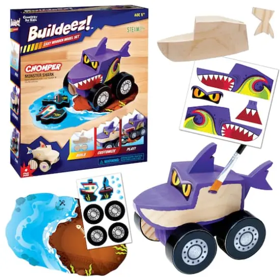 Creativity for Kids&reg; Buildeez!&trade; Chomper Monster Shark Easy Wooden Model Kit {1}