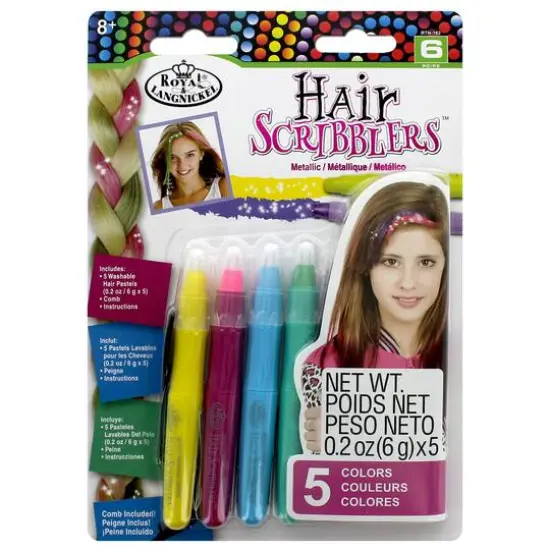 Royal & Langnickel&reg; Metallic Hair Scribblers Set {1}